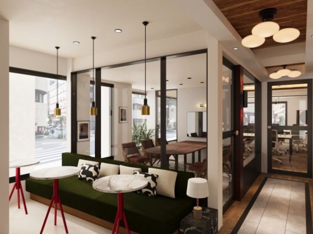 中央区八丁堀のフルセットアップオフィス物件（宝町駅徒歩3分、約25坪）