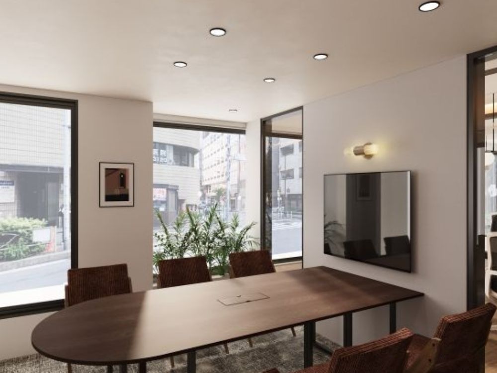 中央区八丁堀のフルセットアップオフィス物件（宝町駅徒歩3分、約25坪）