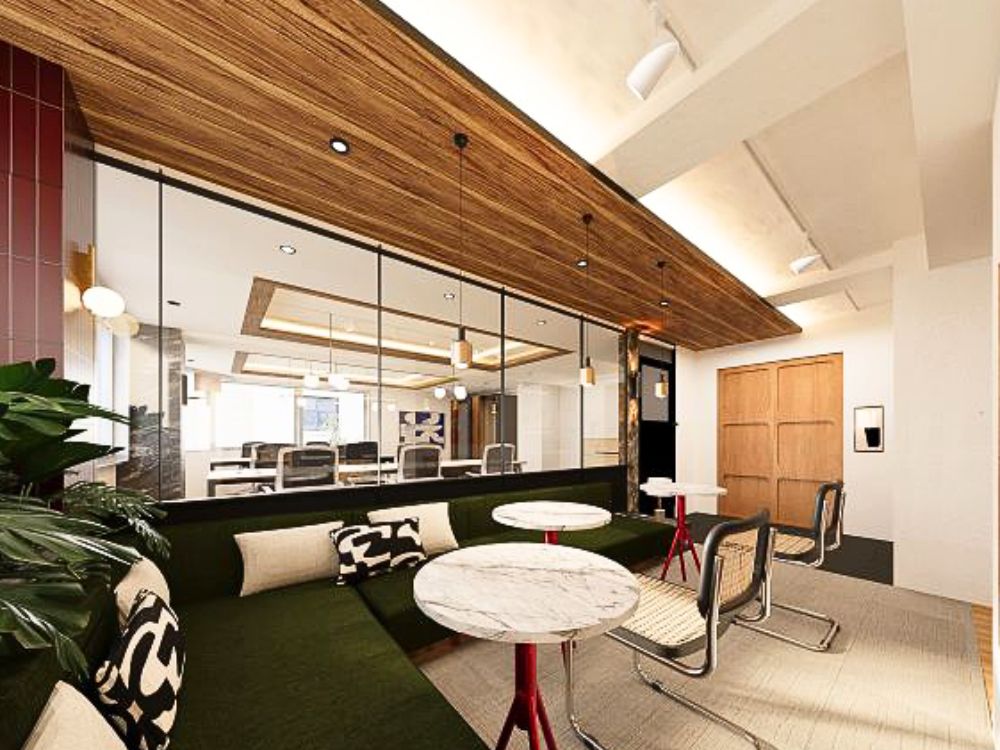 中央区八丁堀のフルセットアップオフィス物件（宝町駅徒歩3分、約30坪）