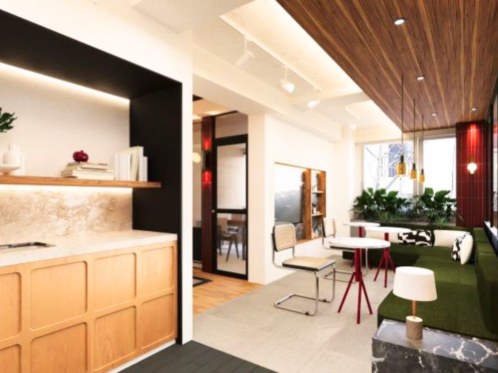 中央区八丁堀のフルセットアップオフィス物件（宝町駅徒歩3分、約30坪）