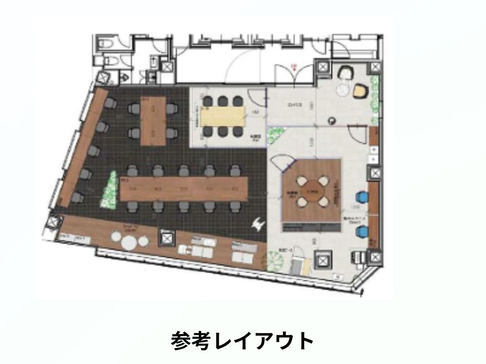 港区六本木のセットアップオフィス物件（六本木一丁目駅徒歩1分、約45坪）