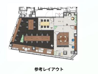 港区六本木のセットアップオフィス物件（六本木一丁目駅徒歩1分、約45坪）