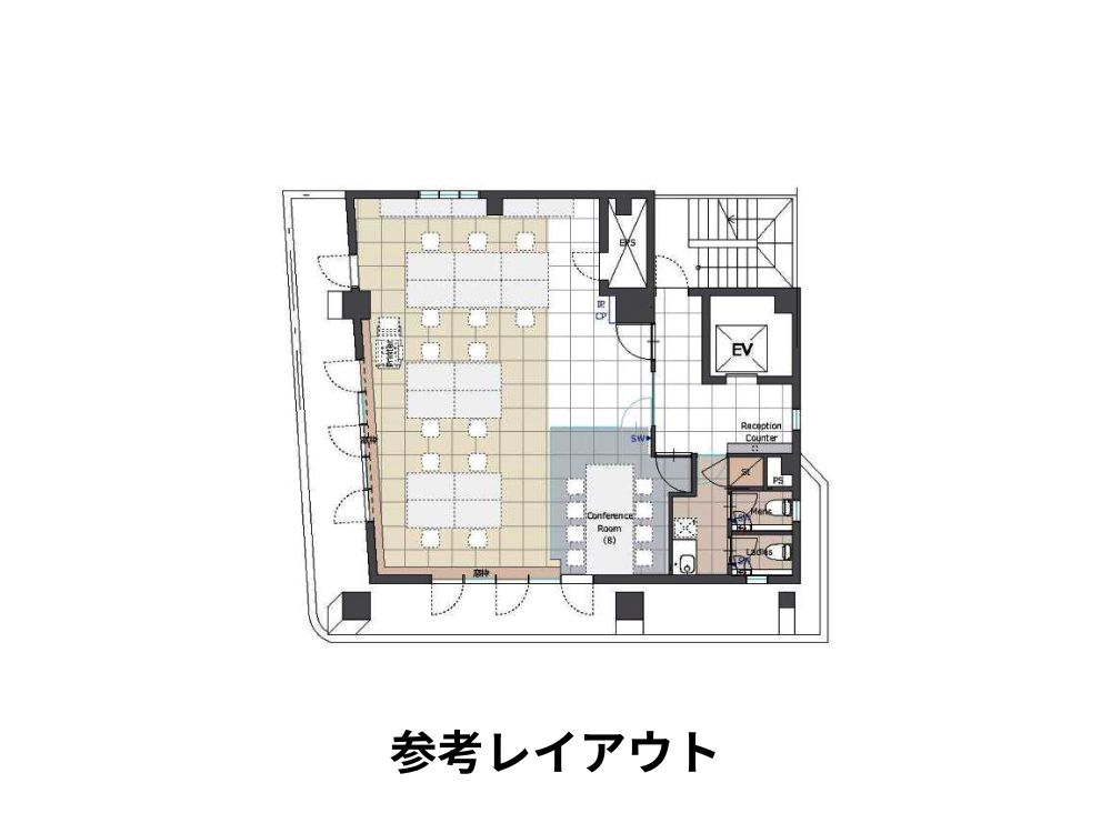 中央区八丁堀のセットアップオフィス物件（八丁堀駅徒歩2分、約30坪）