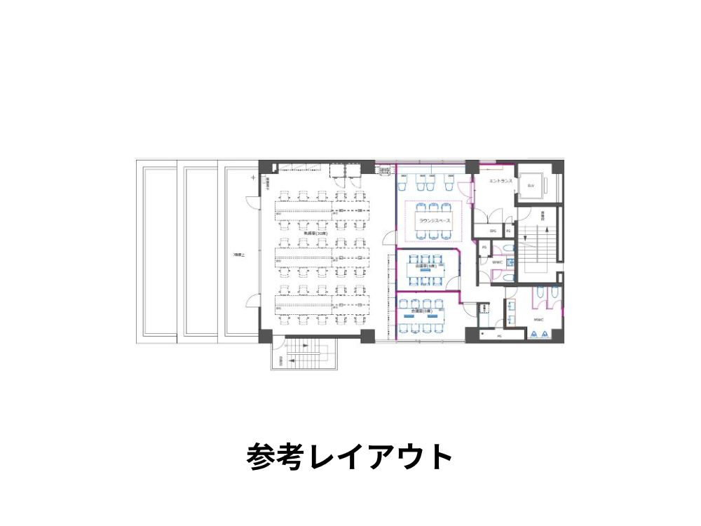 千代田区岩本町のセットアップオフィス物件（小伝馬町駅徒歩4分、約60坪）