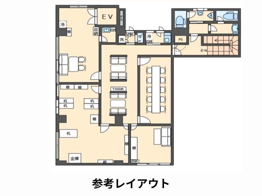墨田区緑の居抜きオフィス物件（錦糸町駅徒歩10分、約40坪）