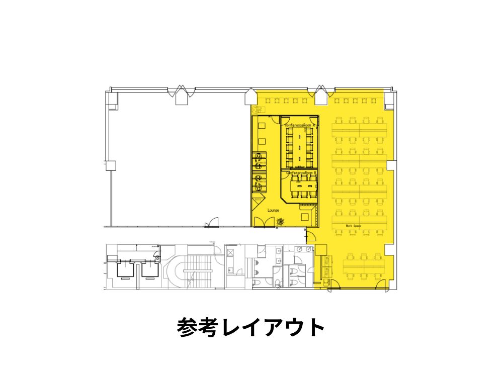 中央区日本橋久松町のセットアップオフィス物件（浜町駅徒歩3分、約65坪）