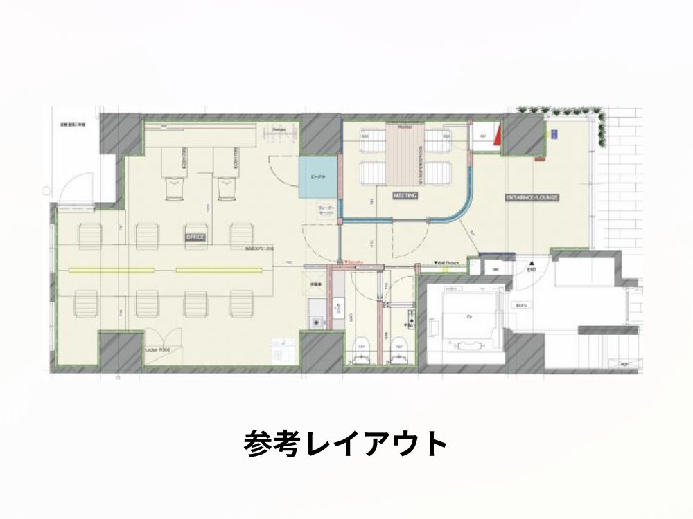 港区芝大門のフルセットアップオフィス物件（大門駅徒歩3分、約20坪）