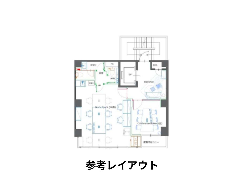 中央区八丁堀のフルセットアップオフィス物件（八丁堀駅徒歩2分、約20坪）