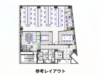 港区芝のフルセットアップオフィス物件（三田駅徒歩2分、約55坪）